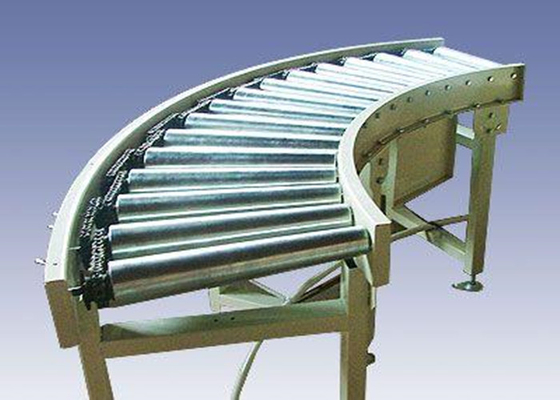 De Rollentransportband van de roestvrij staalkromme met Regelbare Voet SEW Motor 0,75 - 1,5 KW