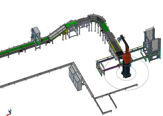 4KW 4 Assen Robotachtige Zak Palletizer in Meststoffenproductielijn
