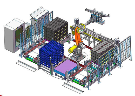 4KW 4 Assen Robotachtige Zak Palletizer in Meststoffenproductielijn